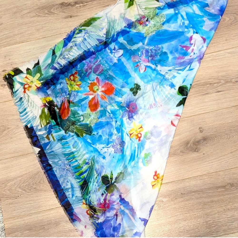 Holt Renfrew Modal Italy Floral Boho Scarf